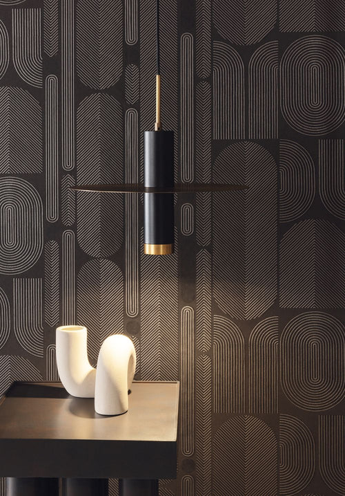 Masureel behang grafisch motief bruin - 70 cm x 10.05 m - 631705 - vtwonen shop