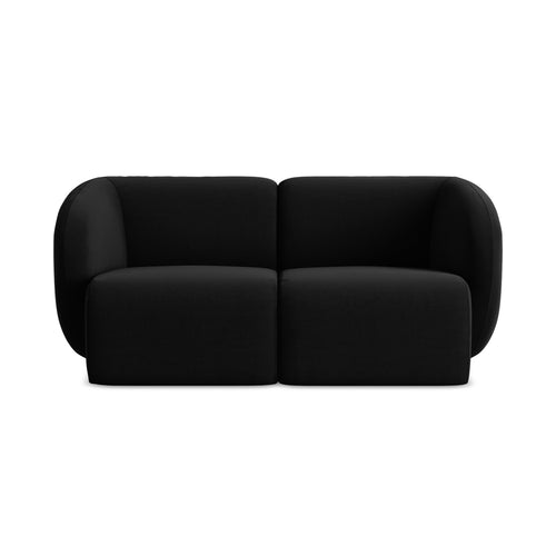 LaMiaSofa Tweezits modulaire bank Cervo - velours - zwart - 174x94x75