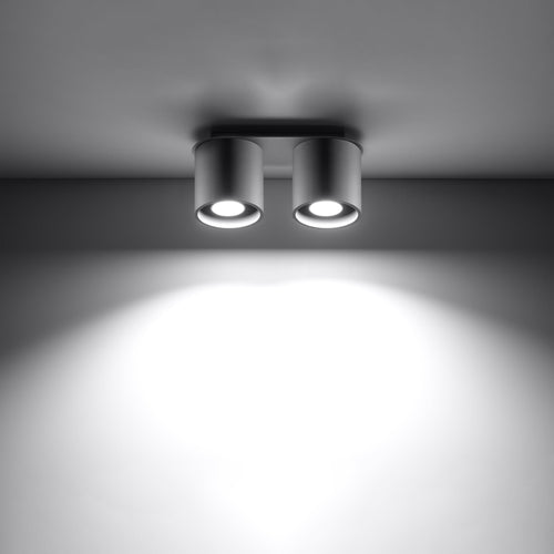 Sollux Lighting Plafondlamp ORBIS 2 grijs - 26x10x12cm
