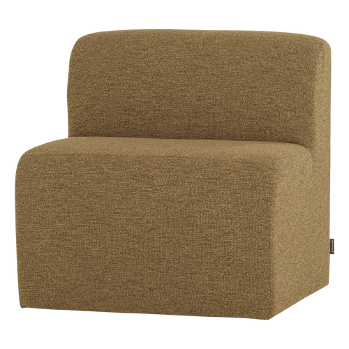 WOOOD eetbank 84 cm rugleuning Mojo Base - Bouclé - Geel/Bruin - 83x84x76