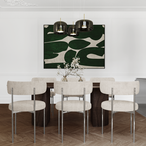 Premium Interiors - Set van 2 stoelen MUSE - corduroy crème 52cm