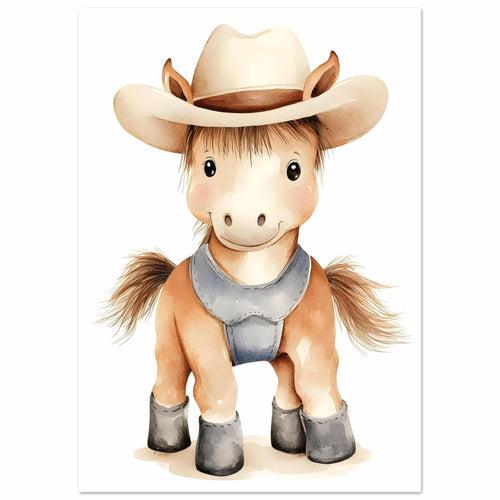 Artfulprints  Boerderij pony   poster A4 21x29.7 cm - vtwonen shop