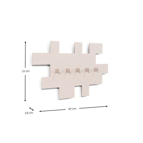 Spinder Design kapstok Tetromino - Silky Taupe - 5 haken - vtwonen shop