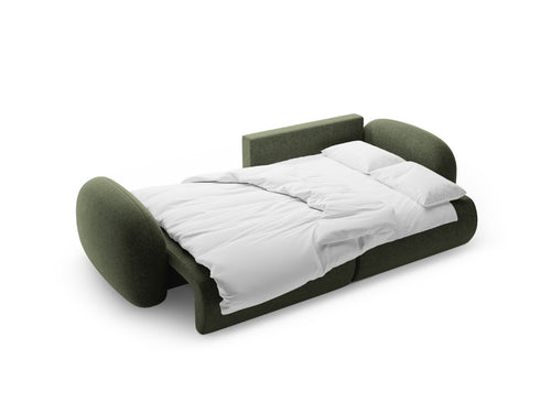 Cosmopolitan Design Omkeerbare converteerbare hoekbank met opbergdoos Tonale 4-zits, chenille groente - 149x262x88cm