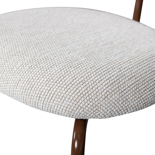 WOOOD eetkamerstoelen Travis - Polyester - Off White - Set van 6