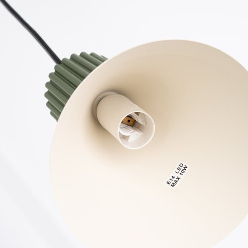 Sollux Lighting Hanglamp ESTRIA 3P beige/olijfgroen - 30x30x120cm