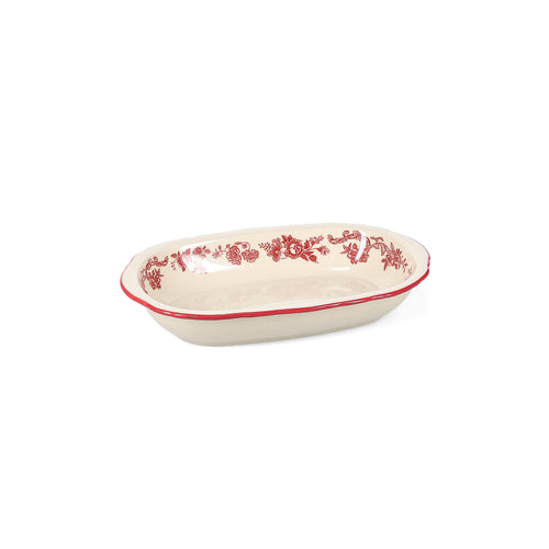 S|P Collection - Serveerschaal 26,5x17,5xH4,5cm ovaal burgundy Cyril - Set van 2
