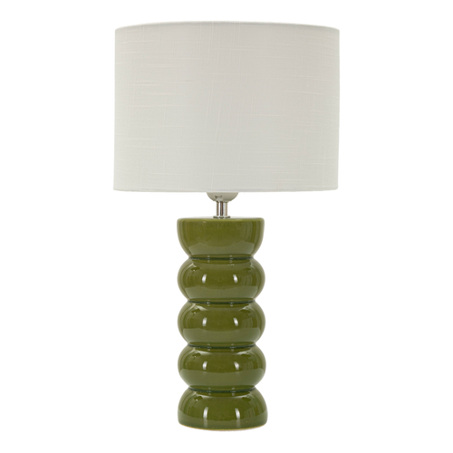 Mauro Ferretti tafellamp - 25x46 cm - groen/wit