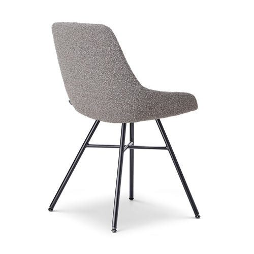 Nolon Noa-Isa Eetkamerstoelen Set van 2 - Bouclé Taupe - Zwart - vtwonen shop