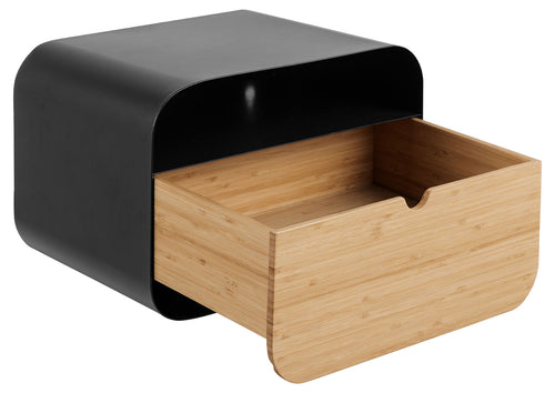 Rebellenclub Nachtkastje Bath - Zwart met Bamboe Lade - vtwonen shop