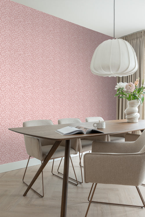 ESTAhome behang bloemetjes licht roze - 50 x 900 cm - 131674 - vtwonen shop