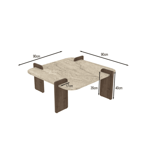 Calicosy - ORIGIN Salontafel - Notenhout - 90x90x35 cm