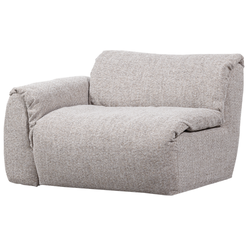 WOOOD 1-zits met arm links Baggy - Geweven Stof - Naturel - 81x114x101 - vtwonen shop