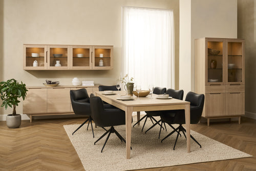 Furnhouse 4-deurs dressoir Kerteminde - Witte olie - MDF, eikenfineer - 45x213x80