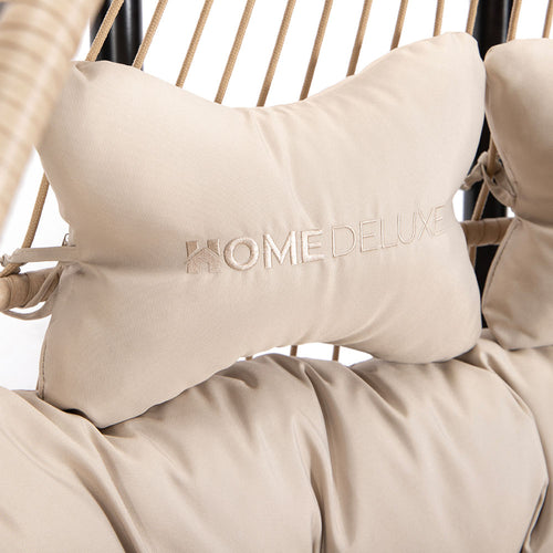 HOME DELUXE hangstoel LOMA – 2 zits beige - vtwonen shop