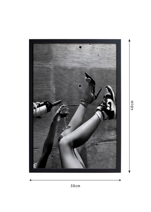 Zwarte lijst met kader 40x30 Wijn - vtwonen shop