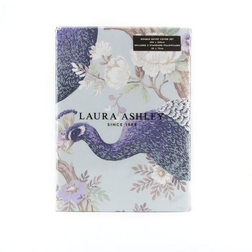 Laura Ashley Dekbedovertrek tweepersoons incl. 2 kussenslopen Belvedere Duckegg 200cm x 200cm - vtwonen shop