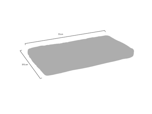 MaximaVida picknicktafel kussenpakket Havana zwart 55 x 27,5 x 5 cm - waterafstotend - 4 stuks
