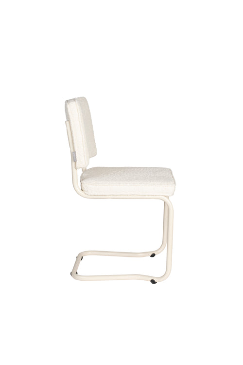 Zuiver Ridge Kink Eetkamerstoelen Soft Off White - Set van 2 - vtwonen shop