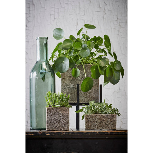 Mica Decorations Rioja Fles Vaas - H50 x Ø15 cm - Gerecycled Glas - Groen