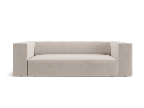 Cosmopolitan Design Bank Arendal 2-zits, chenille met ribbeleffect donkerbeige - 102x180x70cm