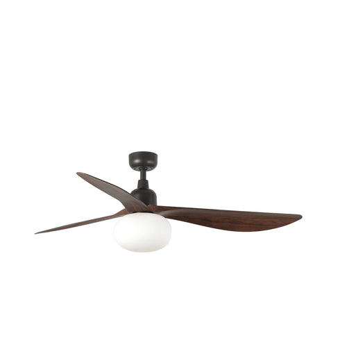 Faro Outwalnut Grote plafondventilator met 3 bladen, donkerbruin met licht 1x E27 IP44