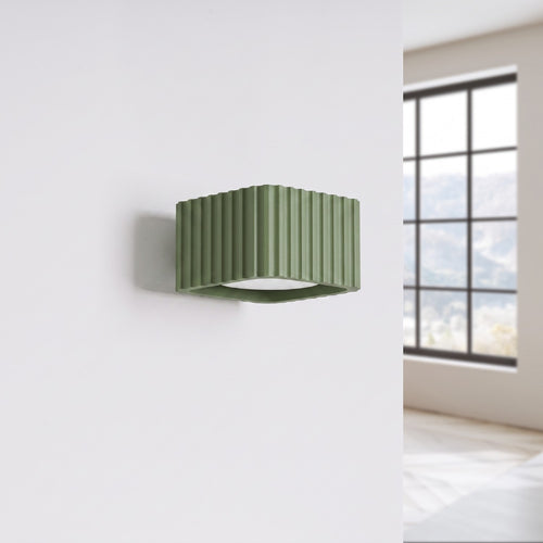 Sollux Lighting Wandlamp RIFF olijfgroen Gx53 - 10x12x6cm