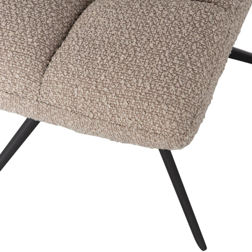WOOOD draaistoelen Vinny - Bouclé - Zand - Set van 6 - vtwonen shop