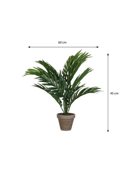 Mica Decorations Areca Palm Kunstplant in Bloempot Stan - H45 x Ø60 cm - Groen