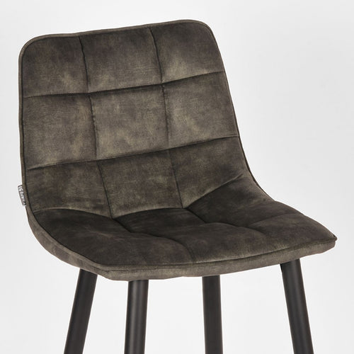 LABEL51 Barkruk Jelt - Donkergroen Velvet - Zithoogte 78cm - Set van 2 - vtwonen shop