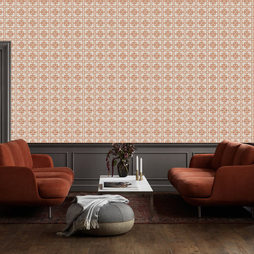 Catchii Behang Golden Square Orange - vtwonen shop