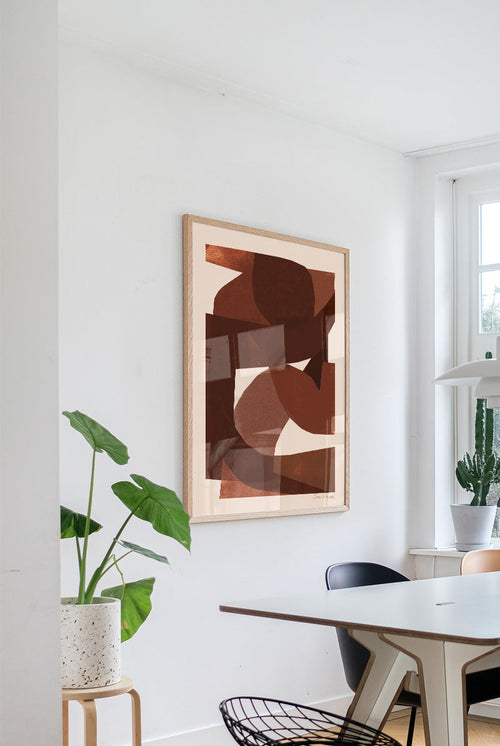 Sissan - Brown shapes - PSTR studio Kunst Poster