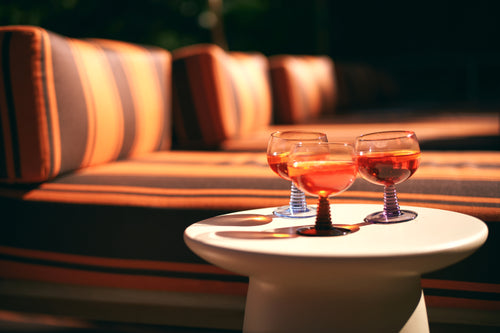 HKLIVING bijzettafel aardewerk – creme – middel - vtwonen shop