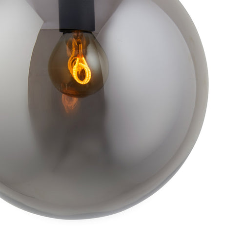 Lighto | Moderne hanglamp zwart met rookglas 20 cm Ø | Evie - vtwonen shop