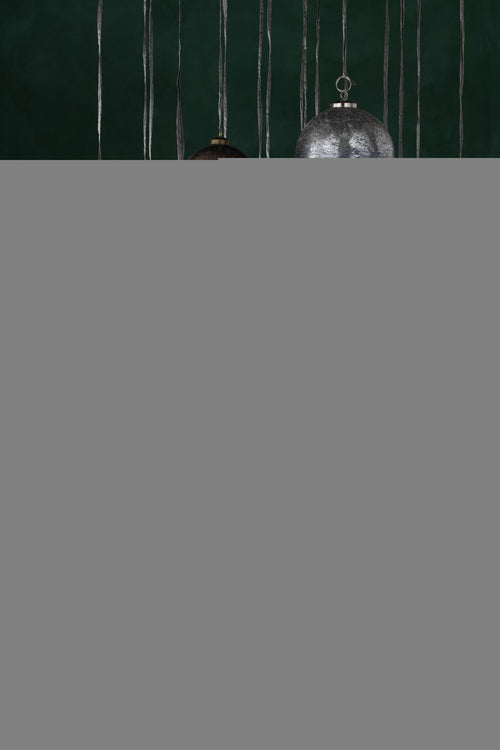 J-Line kerstbal Mini Parels - glas - blinkend grijs - small - doos van 4 - vtwonen shop