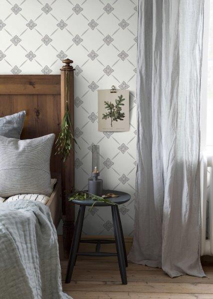 Borastapeter behang tegelmotief grijs en beige - 53 cm x 10.05 m - 660043 - vtwonen shop