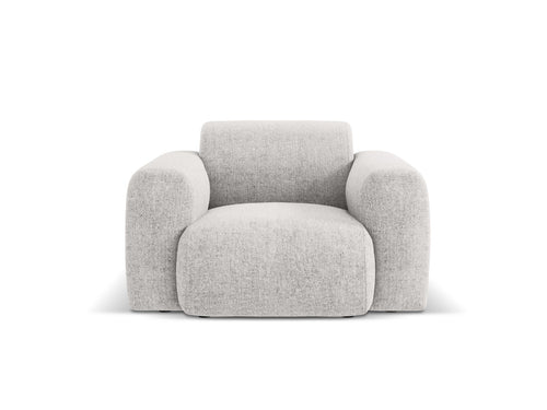 Cosmopolitan Design Fauteuil Nolio 2-zits, chenille, lichtgrijs - 95x105x72cm
