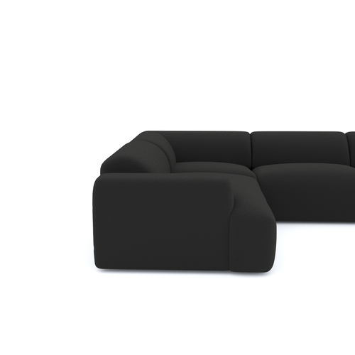 Sia Home - Panoramische banken MYRA - Bouclette stof - Donker antraciet - 354cm - vtwonen shop