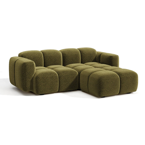 Premium Interiors - Modulaire bank MOSS - fluweel met structuur  180cm