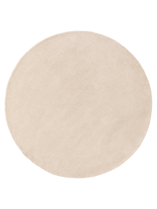 benuta wollen vloerkleed Bent - crème - ø 150 cm