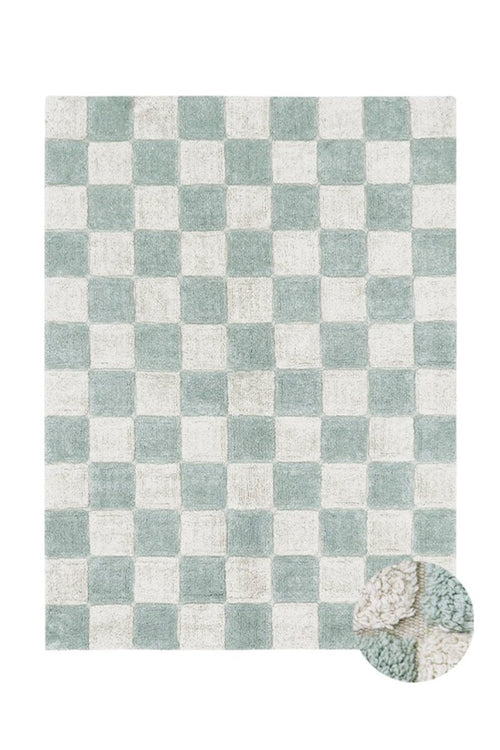 Lorena Canals wasbaar vloerkleed Kitchen Tiles Blauw Salie