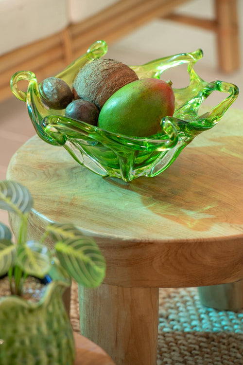 J-Line schaal Deco Serena - glas - groen