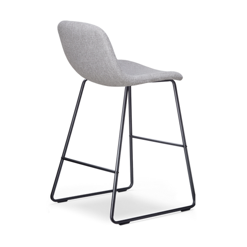 Nolon Nino-Mats Barkrukken Set van 2 - Lichtgrijs - Zwart - 65 cm - vtwonen shop