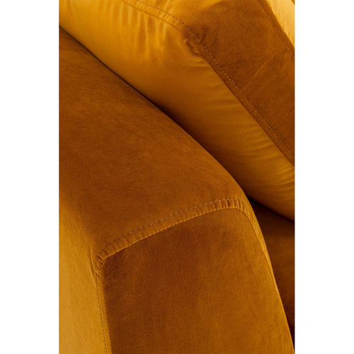 Kare Design Hoekbank Gianni 290cm rechts fluweel goud