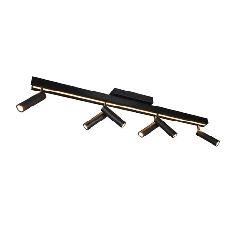 Trio Leuchten plafondlamp Zeno - 6 lichts -  180  x 8.5   cm - zwart