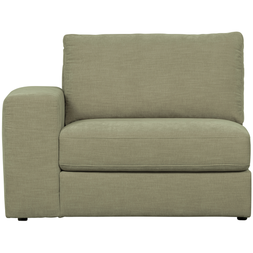 vtwonen 1-zits bank element met arm links Family - Polyester - Groen - 85x115x98