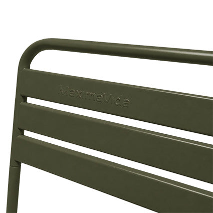 MaximaVida metalen tuinbank Max 120 cm olijfgroen