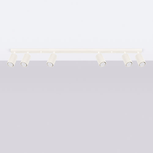 Sollux Lighting Plafondlamp KARBON 6L beige - 117x6,5x16,5cm