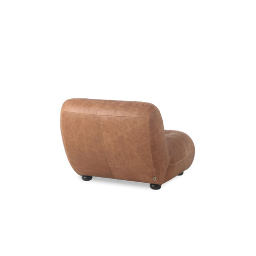 Dutchbone Wyatt Fauteuil Leer Cognac Bruin - vtwonen shop