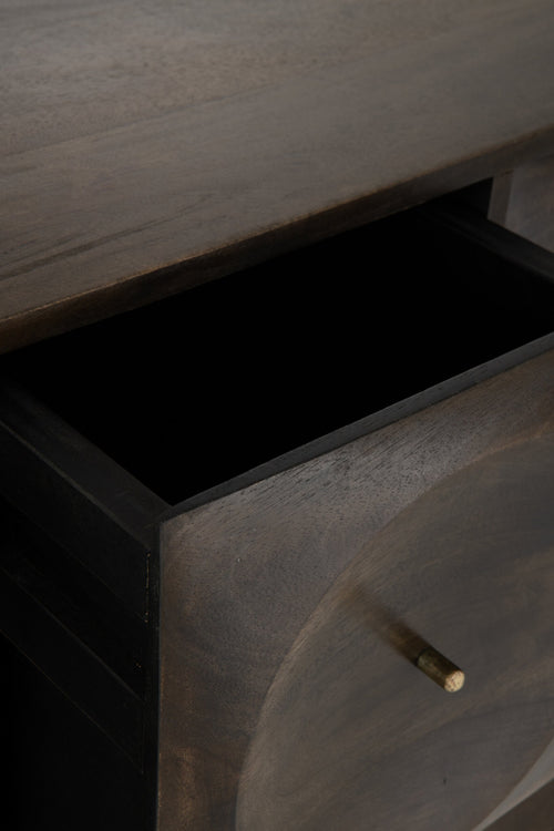 J-Line ladekast Cirkel - hout - donkerbruin